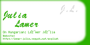 julia lamer business card